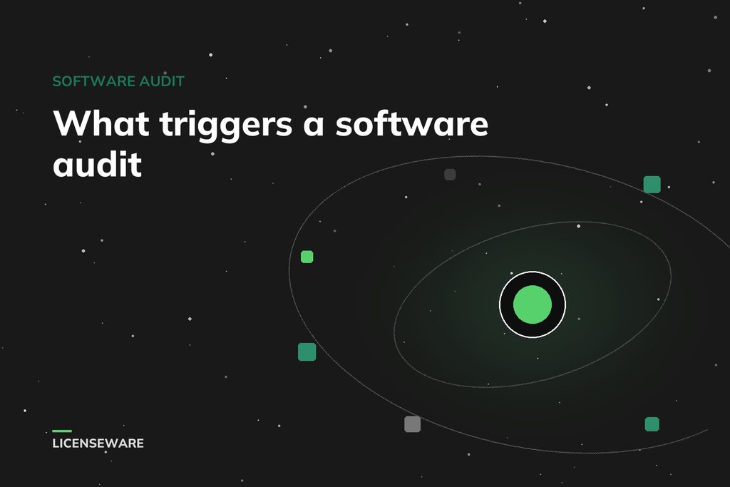 What triggers a software audit, over LICENSEWARE's orbit graphic